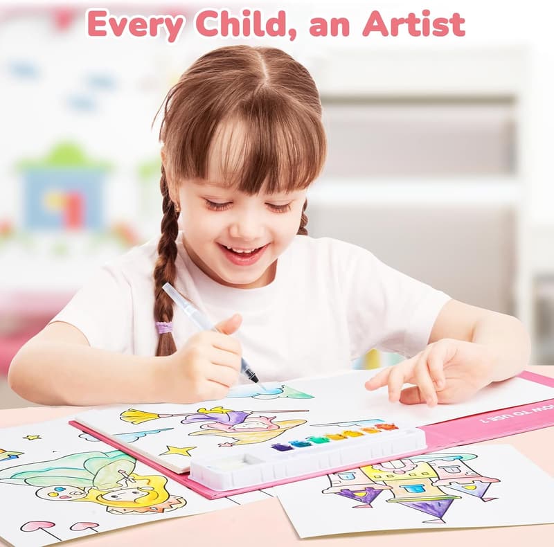 Unicorn Watercolor Painting Set for Toddlers Age 3-8