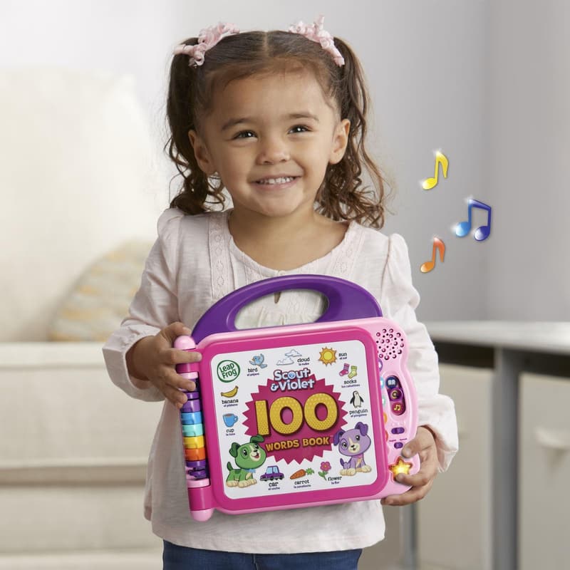 LeapFrog Scout & Violet 100 Words Book for Toddlers, Purple