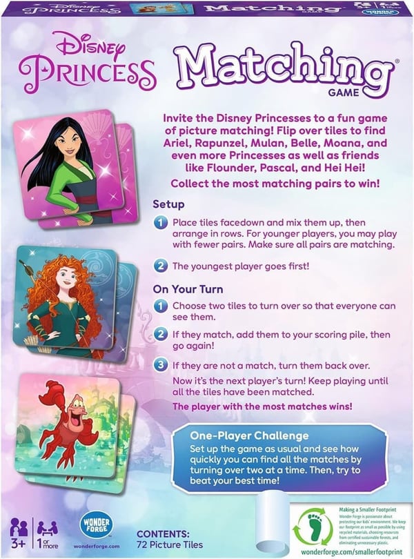 Disney Princess Memory Game – Fun Learning Toy for Kids 3+