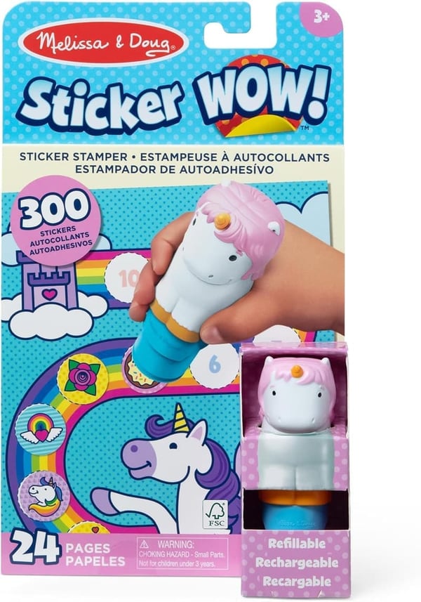 Unicorn Sticker Activity Pad with 300 Stickers and Stamper