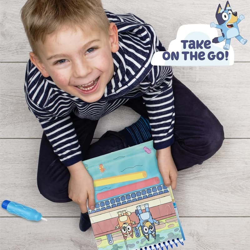 Bluey Aqua Art Activity Pages - Reusable Water Reveal Set