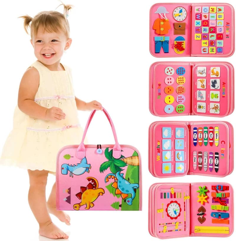 Montessori Busy Board - Educational Sensory Toy for Toddlers
