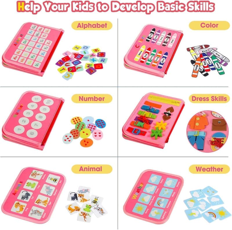 Montessori Busy Board - Educational Sensory Toy for Toddlers