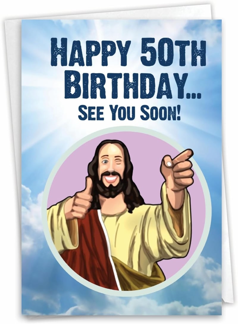50th Birthday Funny Greeting Card with Envelope