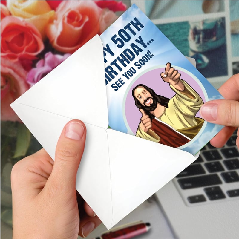 50th Birthday Funny Greeting Card with Envelope