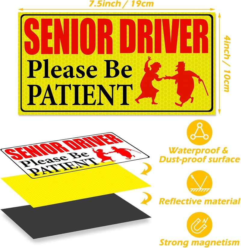 Reflective Car Magnet for Seniors – 