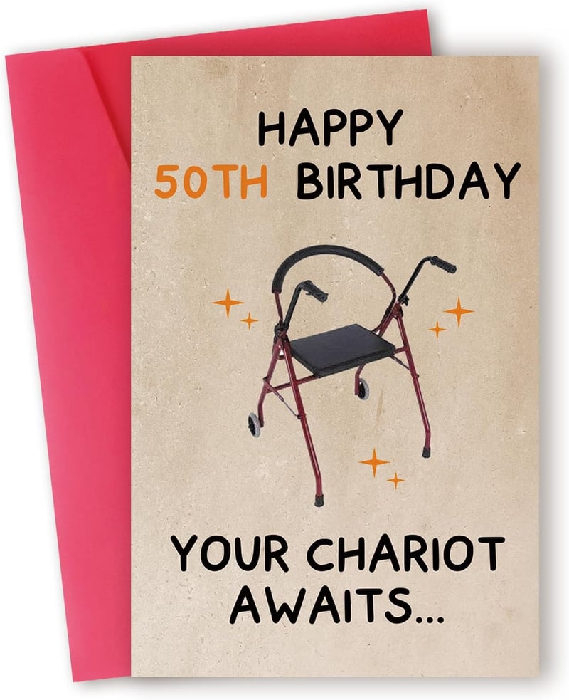 Humorous 50th Birthday Card for Him or Her