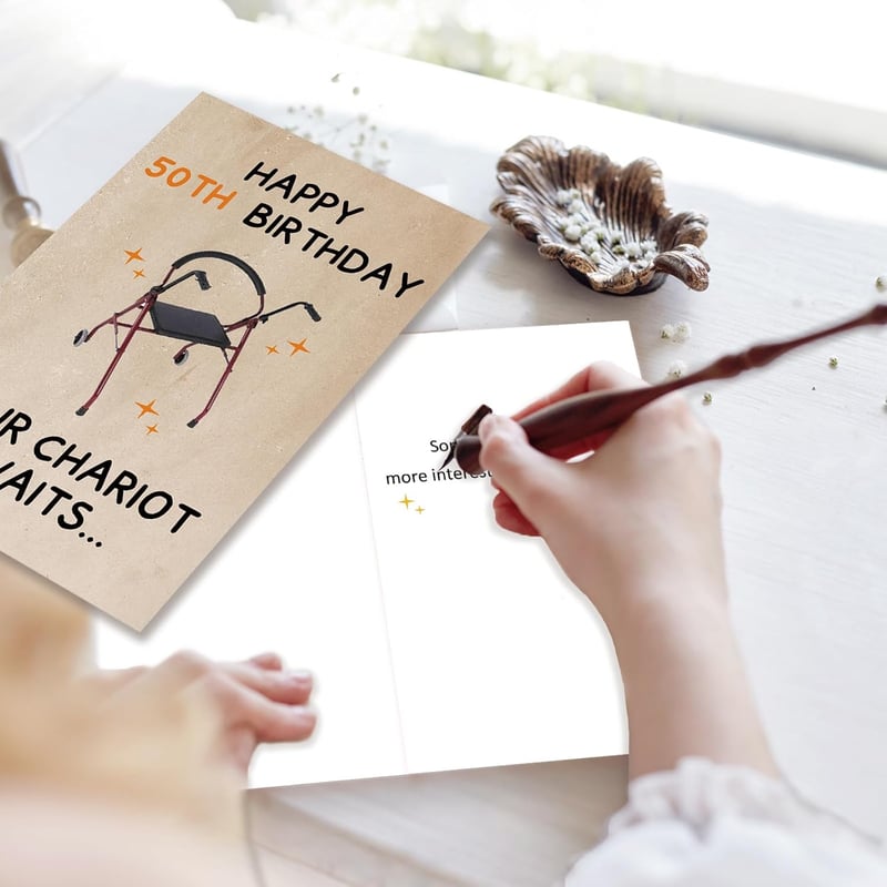 Humorous 50th Birthday Card for Him or Her