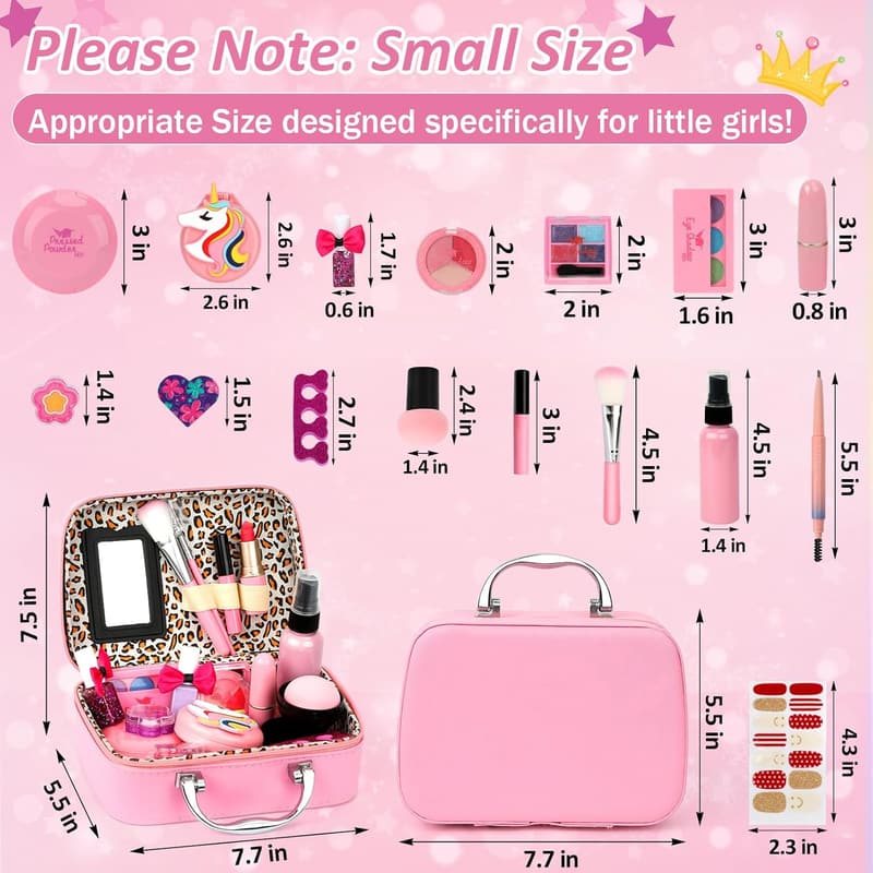 Kids Washable Makeup Set - Birthday/Christmas Gift for Girls