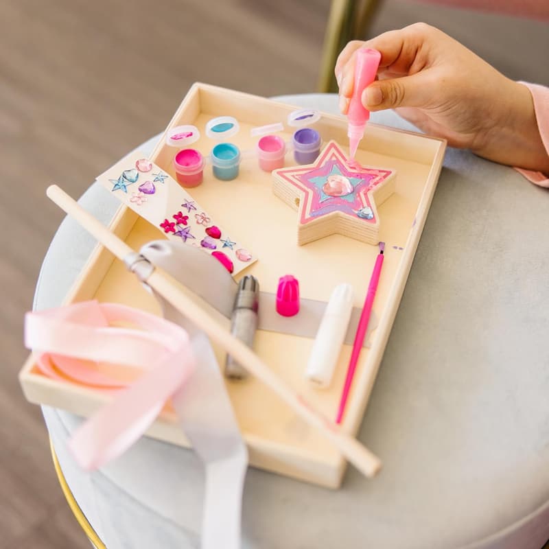 DIY Wooden Princess Wand Craft Kit for Kids Ages 4+