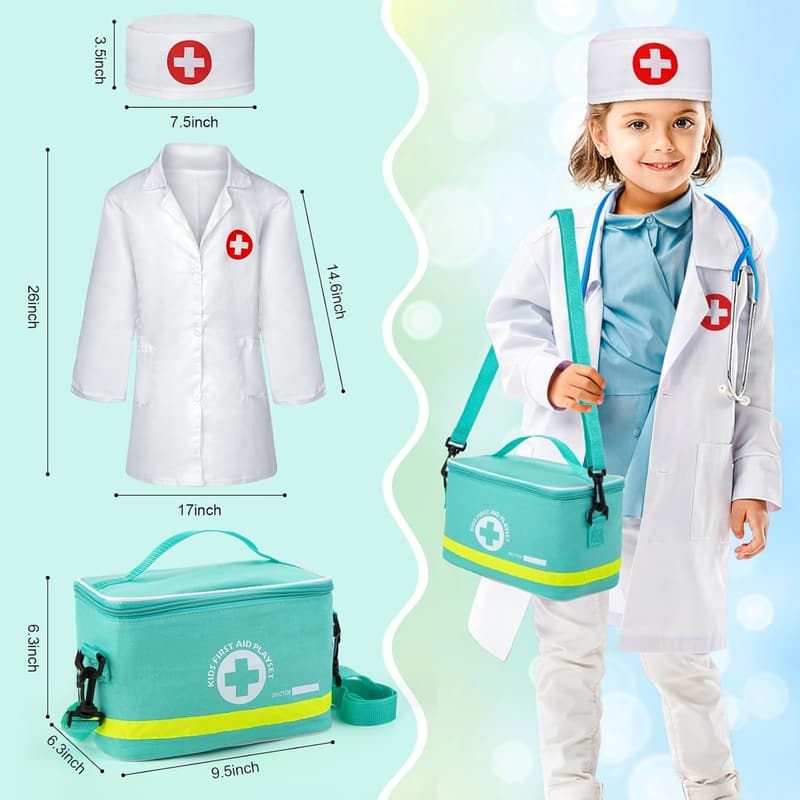 Kids' 34-Piece Doctor Playset with Medical Bag & Accessories
