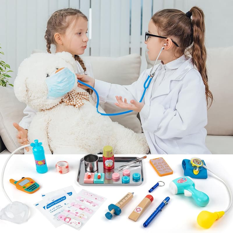 Kids' 34-Piece Doctor Playset with Medical Bag & Accessories
