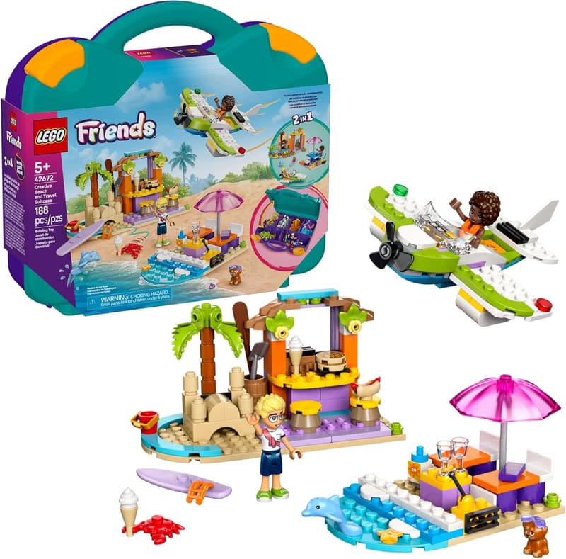 LEGO Friends Beach Travel Suitcase Building Set for Kids