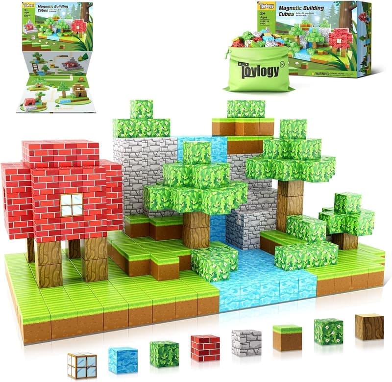 Magnetic Building Blocks Set - STEM Toys for Ages 3+ (48 PCS)