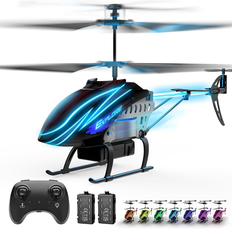 Remote Control Helicopter for Kids with Altitude Hold and LED Lights