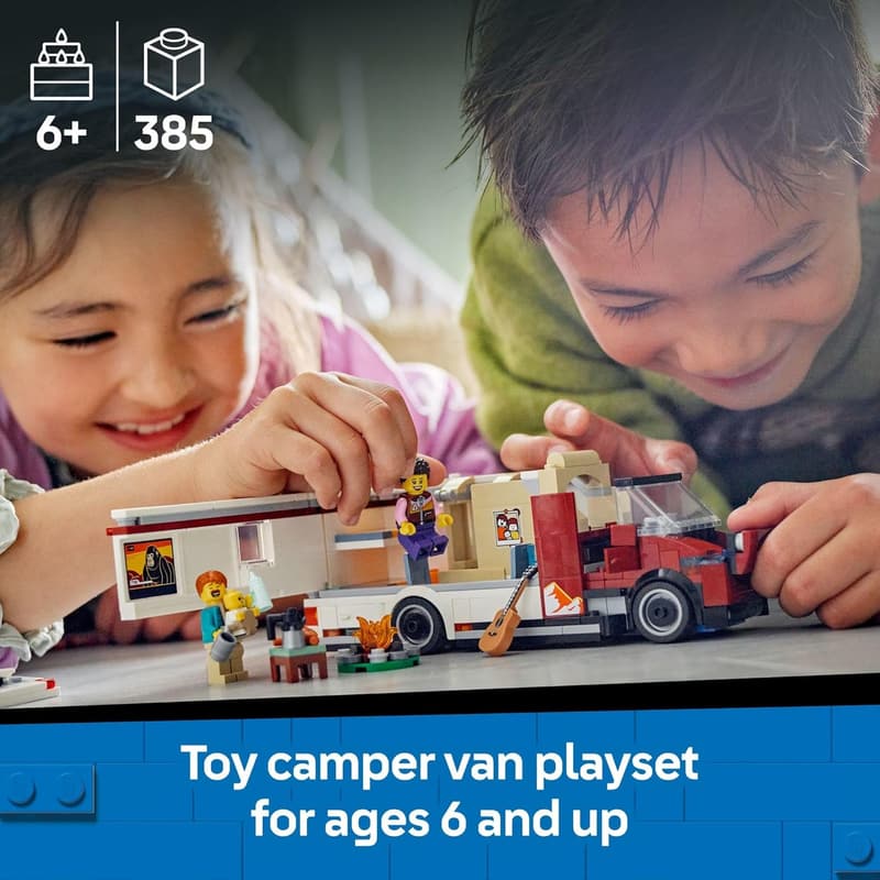 LEGO City Holiday Camper Van Building Set for Kids (Ages 6+)
