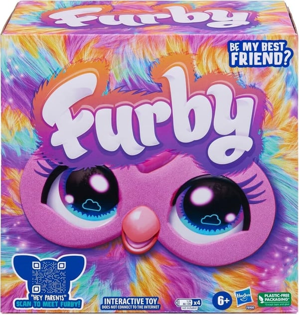 Interactive Tie-Dye Furby Plush Toy with 15 Fashion Accessories