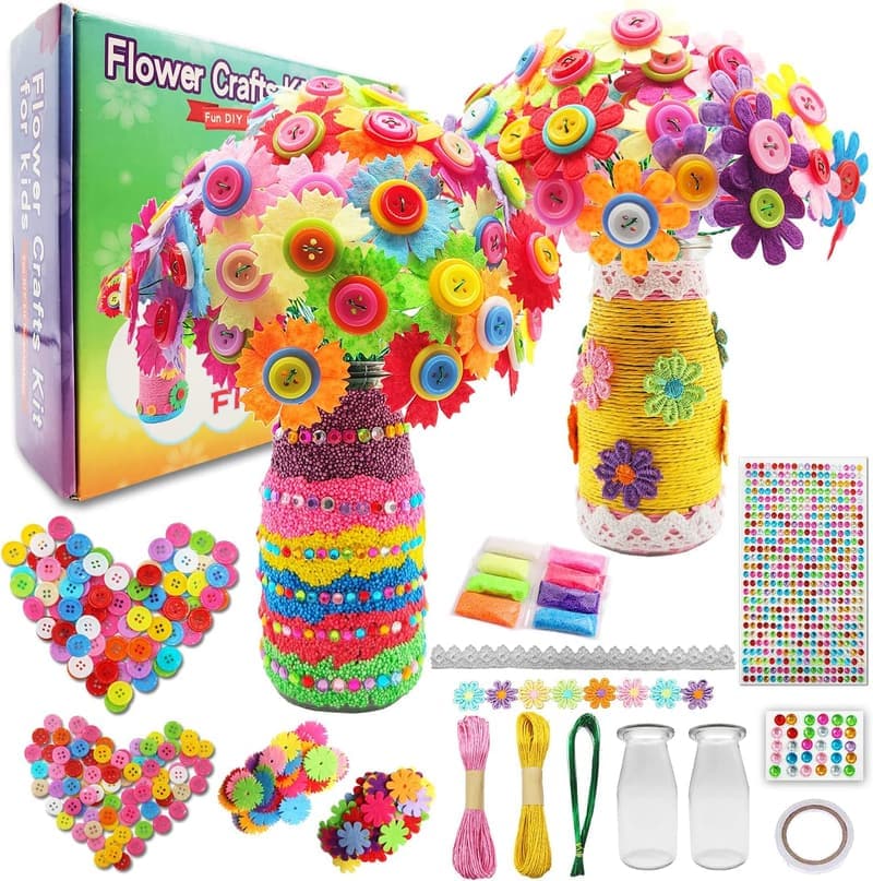 DIY Flower Bouquet Craft Kit for Girls Ages 6-10