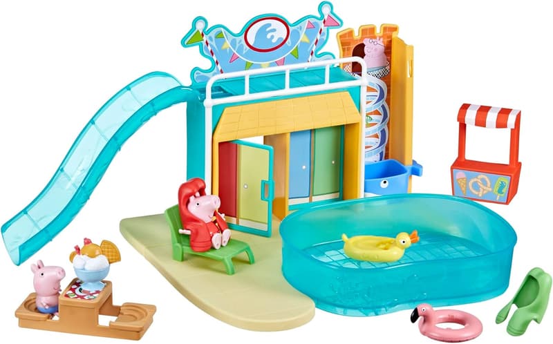 Peppa Pig Waterpark Playset for Preschoolers with 2 Figures