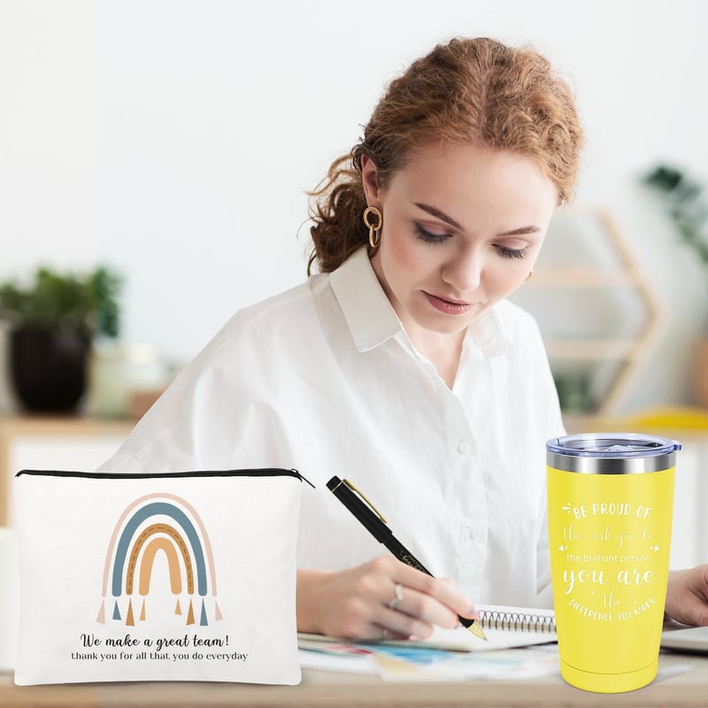 Administrative Professional Day Gifts: 6 Set Appreciation Tumblers & Bags