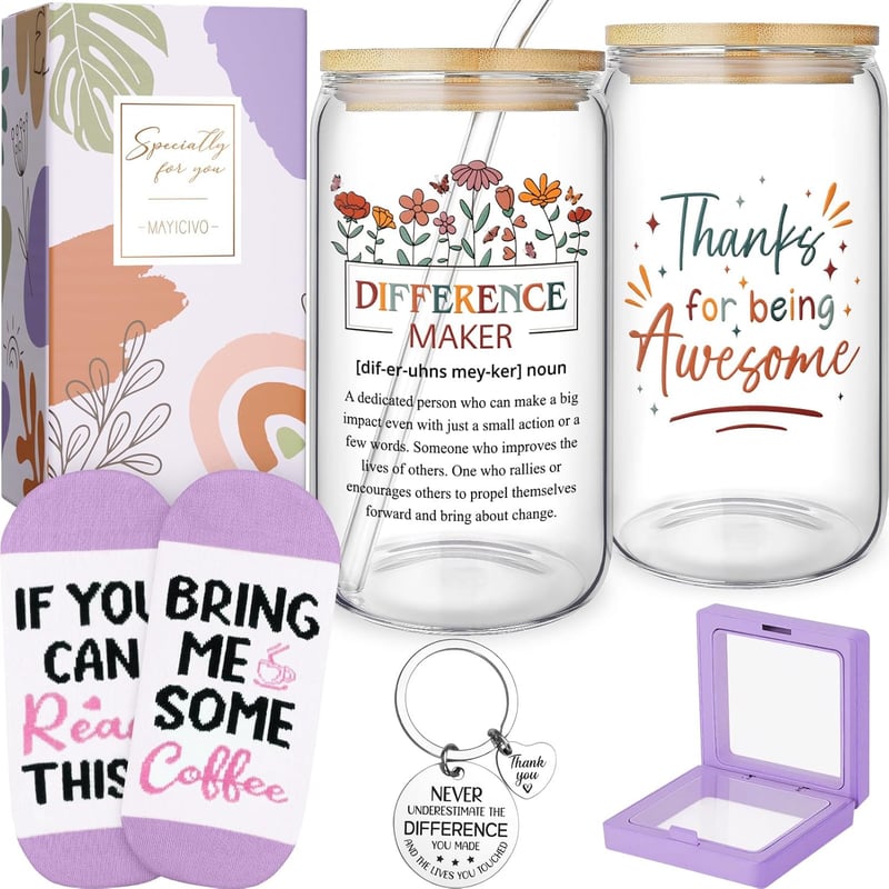 Administrative Professionals Day Gift: 16Oz Glass Cup for Women