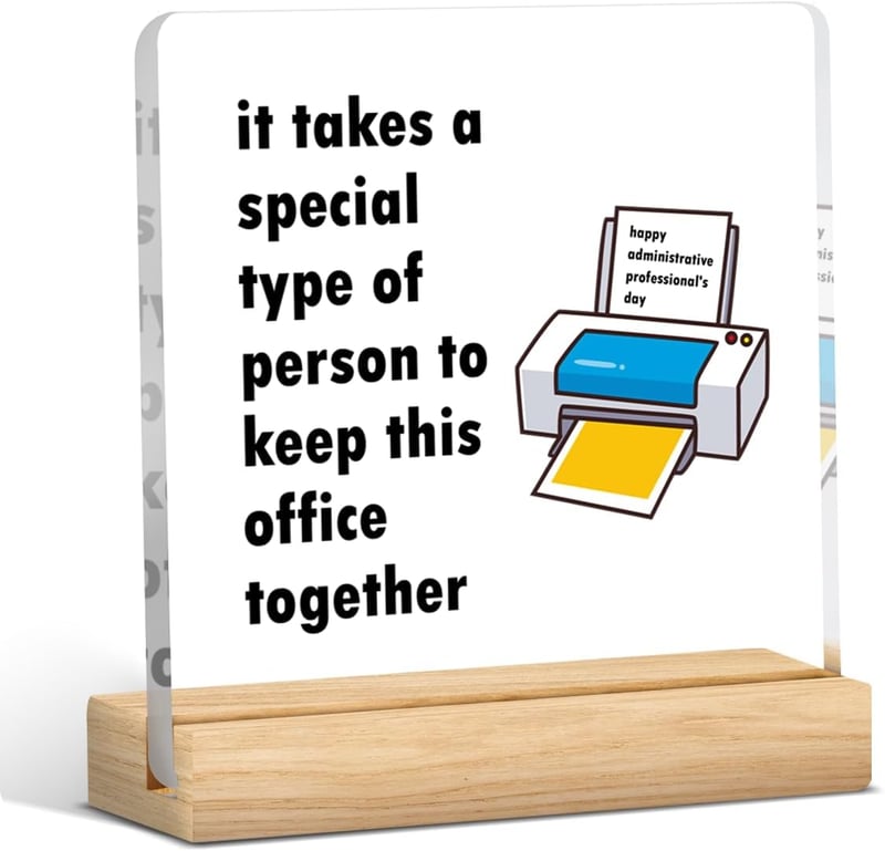 Administrative Professional Day Acrylic Sign for Women - 4