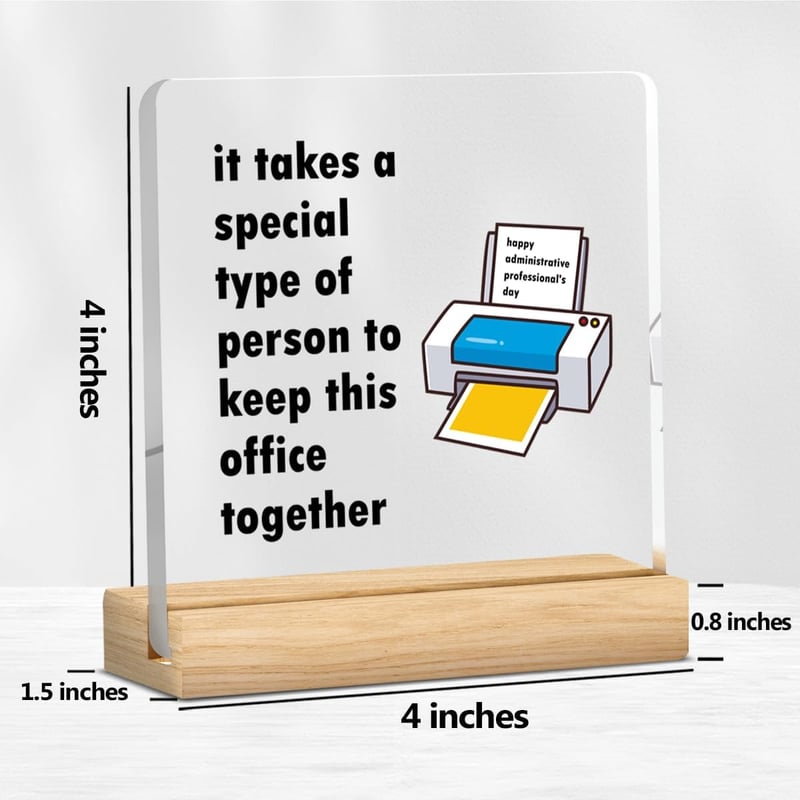 Administrative Professional Day Acrylic Sign for Women - 4