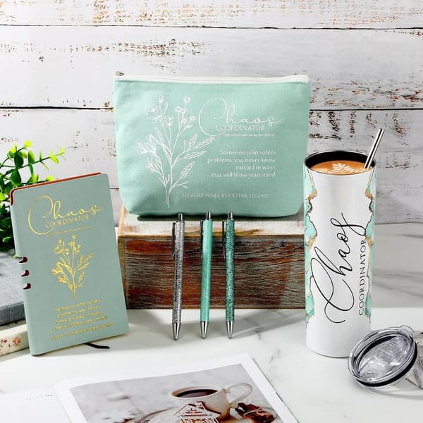 Employee Appreciation Gift Set for Women - 20 oz Tumbler & Makeup Bag