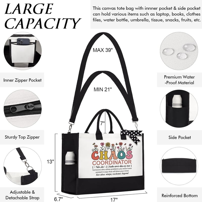 Administrative Professionals Day Canvas Tote Bag for Women