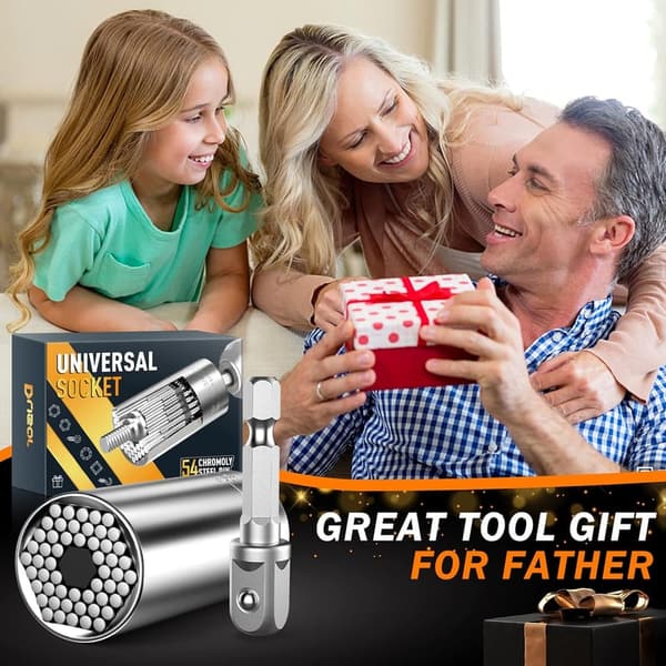 Father's Day Super Universal Socket Set with Power Drill Adapter