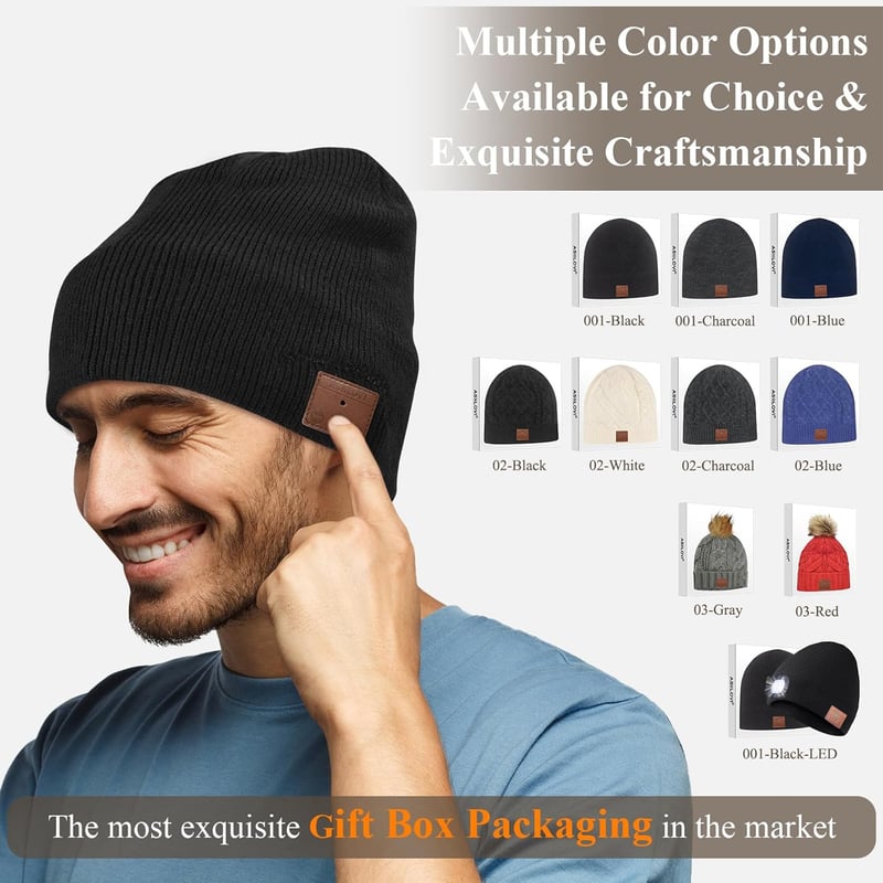 Bluetooth Beanie Hat with Wool Lining - Perfect Christmas Gift