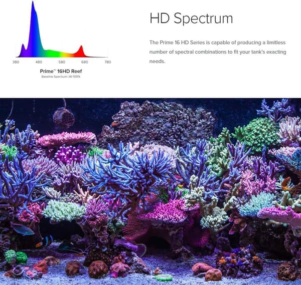 AI Prime 16 HD LED App-Controlled Reef Light - Black