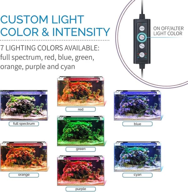 Hygger Full Spectrum LED Aquarium Light with Timer for 48-54