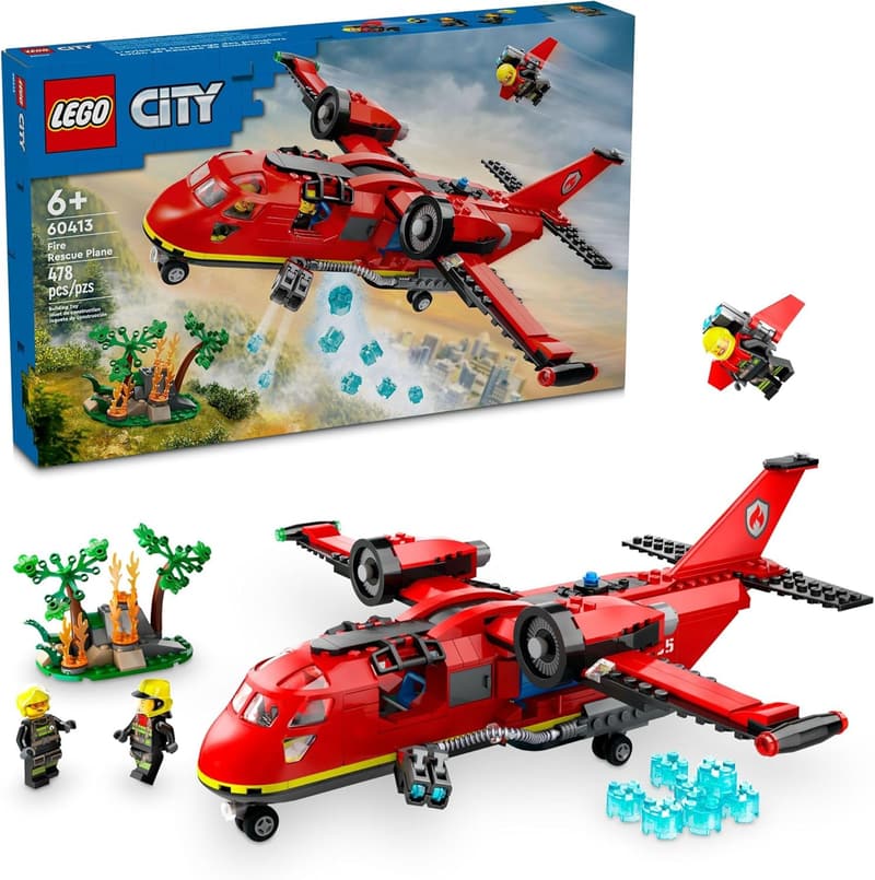 LEGO City Fire Rescue Plane Toy - Fun Birthday Gift for Kids 6+