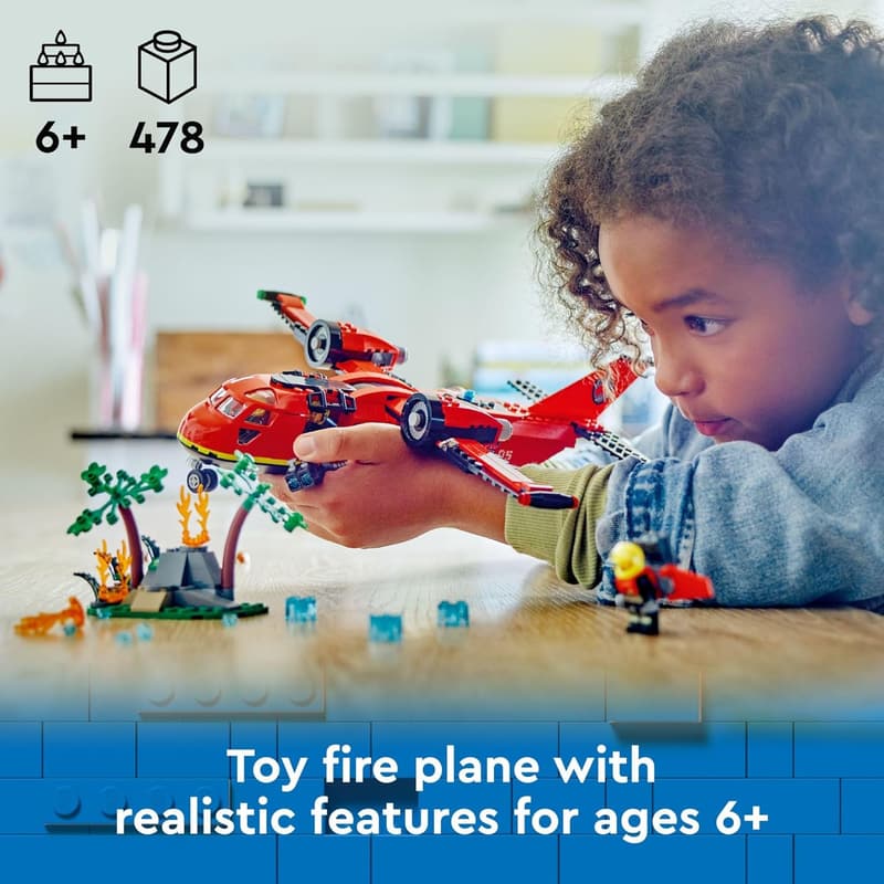 LEGO City Fire Rescue Plane Toy - Fun Birthday Gift for Kids 6+
