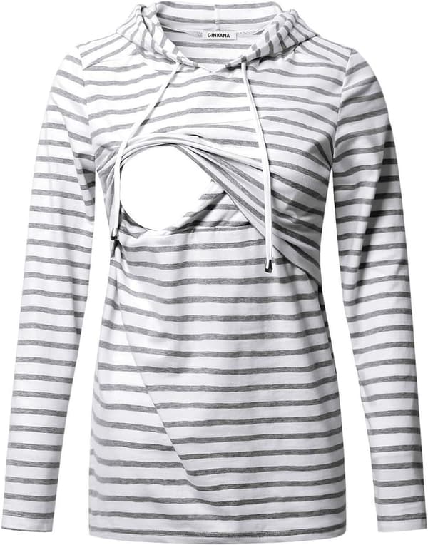 Women's Nursing Hoodie Sweatshirt for Breastfeeding