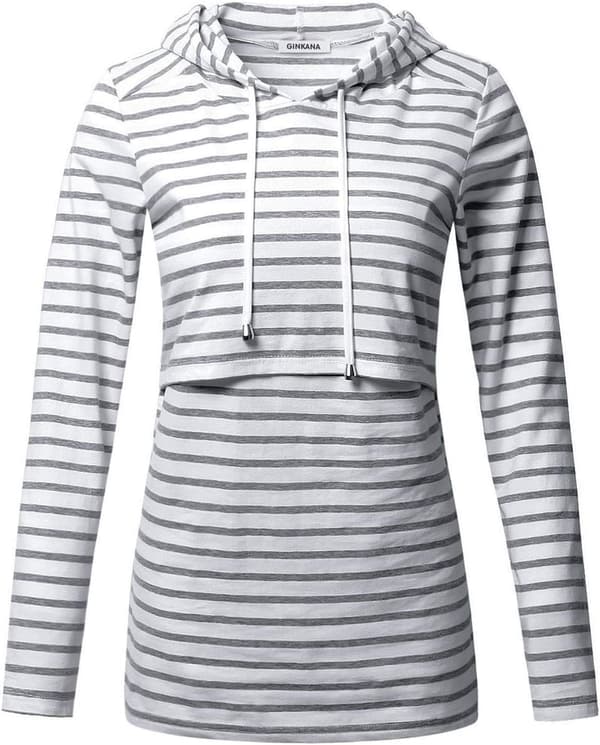 Women's Nursing Hoodie Sweatshirt for Breastfeeding