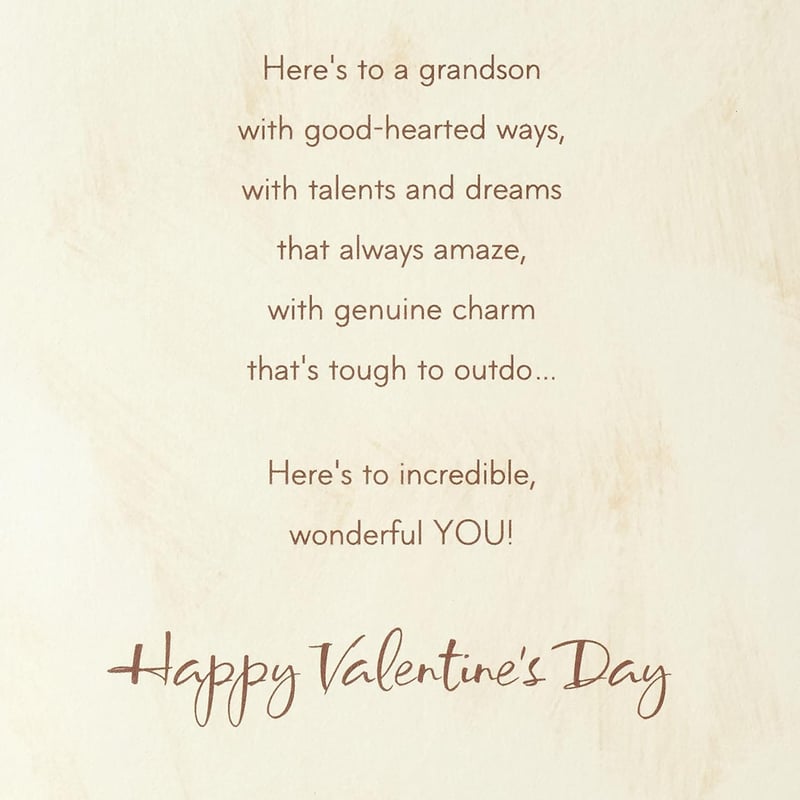 Valentine's Day Card for Grandson - 