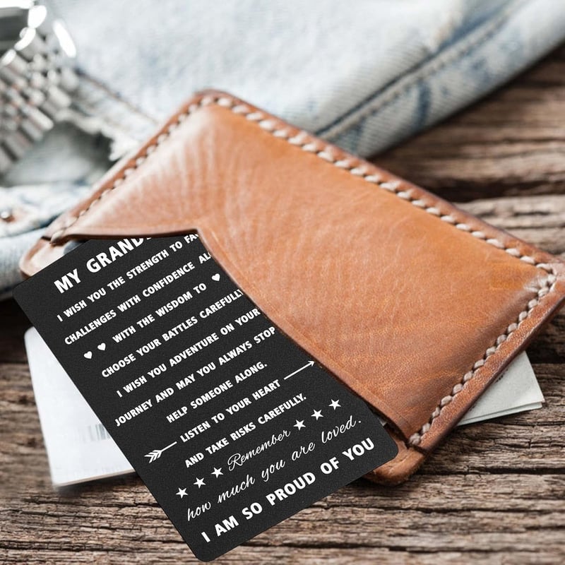 Graduation Card for Grandson - Unique Wallet Card Gift