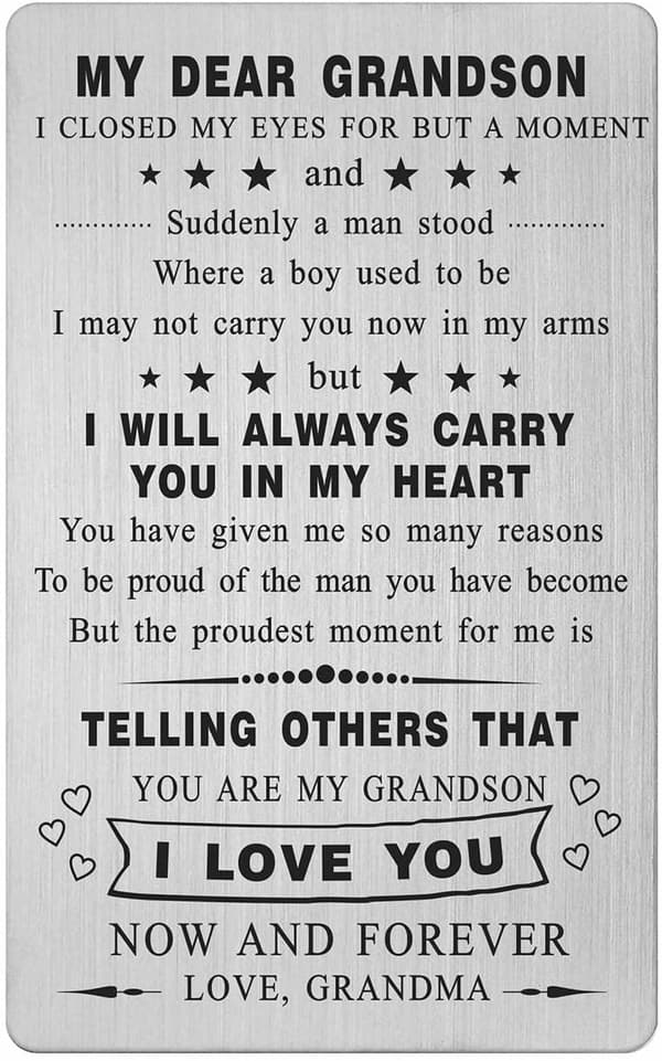Grandson Father's Day Card - Love from Grandma