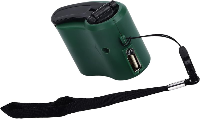 Portable USB Hand Crank Phone Charger with LED Light