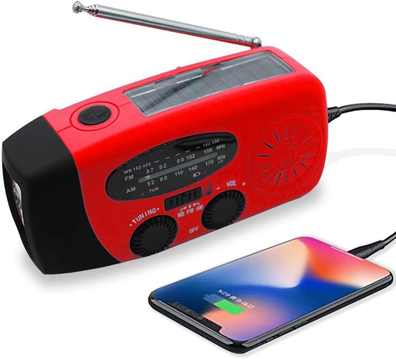 Emergency Solar Hand Crank Weather Radio with Power Bank