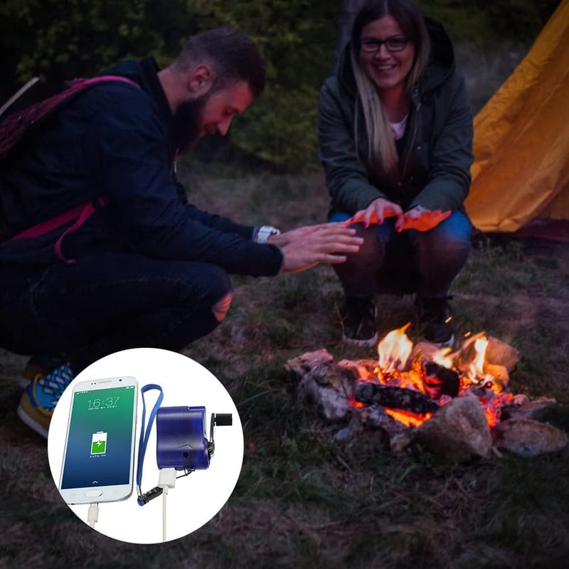 Emergency Hand Crank Generator - 5V USB Charger for Phones