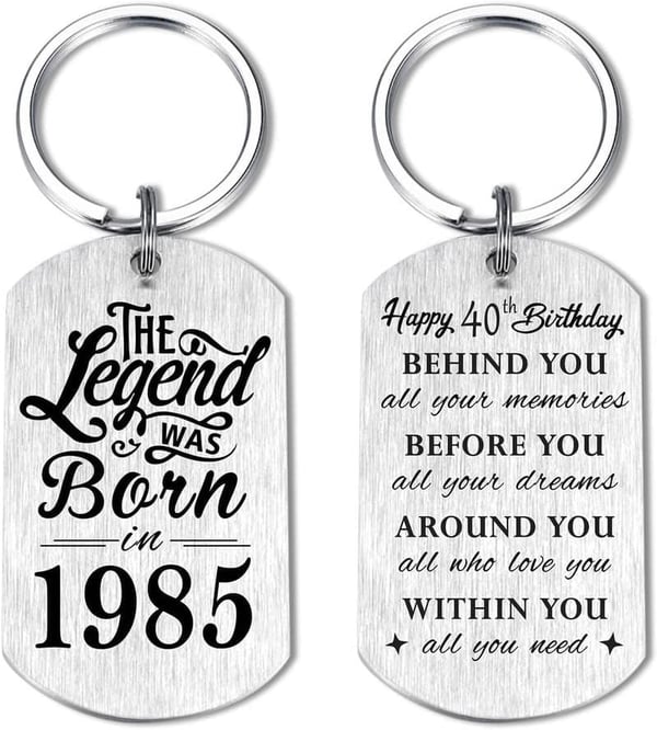 Personalized Birthday Keychain Gift for Men and Women