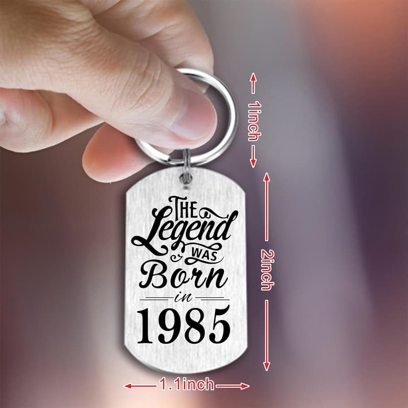 Personalized Birthday Keychain Gift for Men and Women
