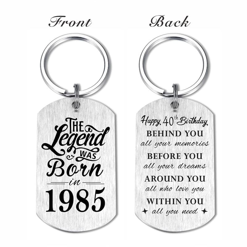 Personalized Birthday Keychain Gift for Men and Women