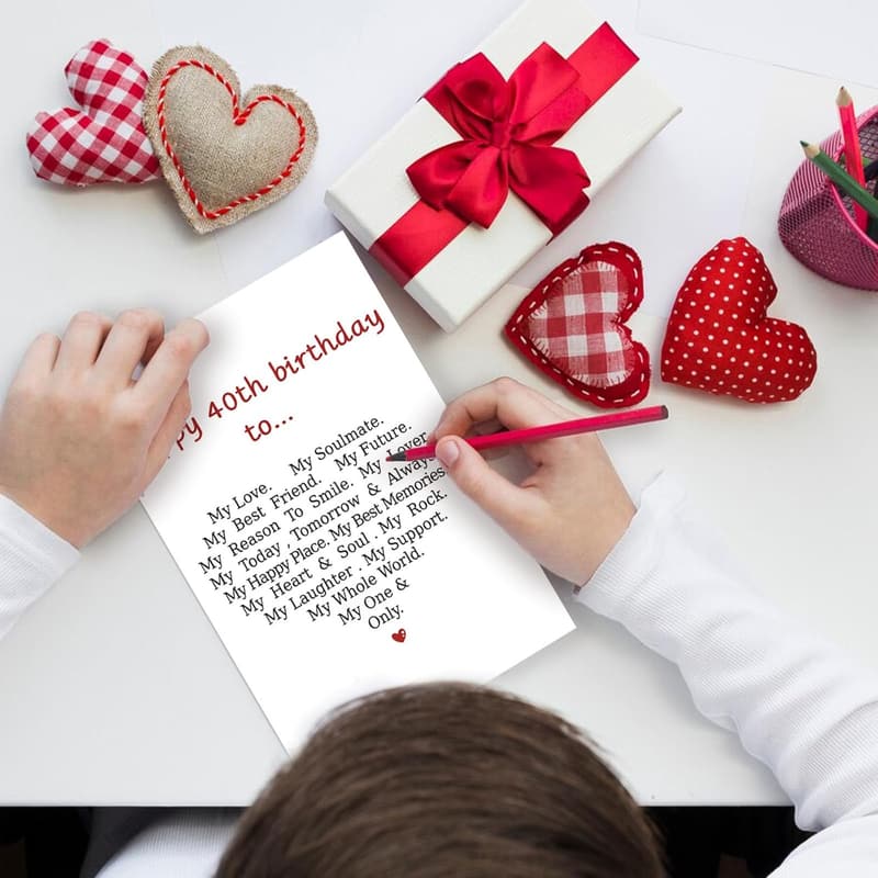 40th Birthday Card - Funny & Romantic for Men & Women