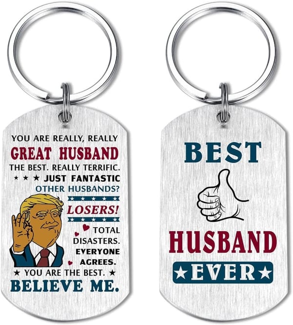 Husband Birthday Keychain - Funny Gift from Wife