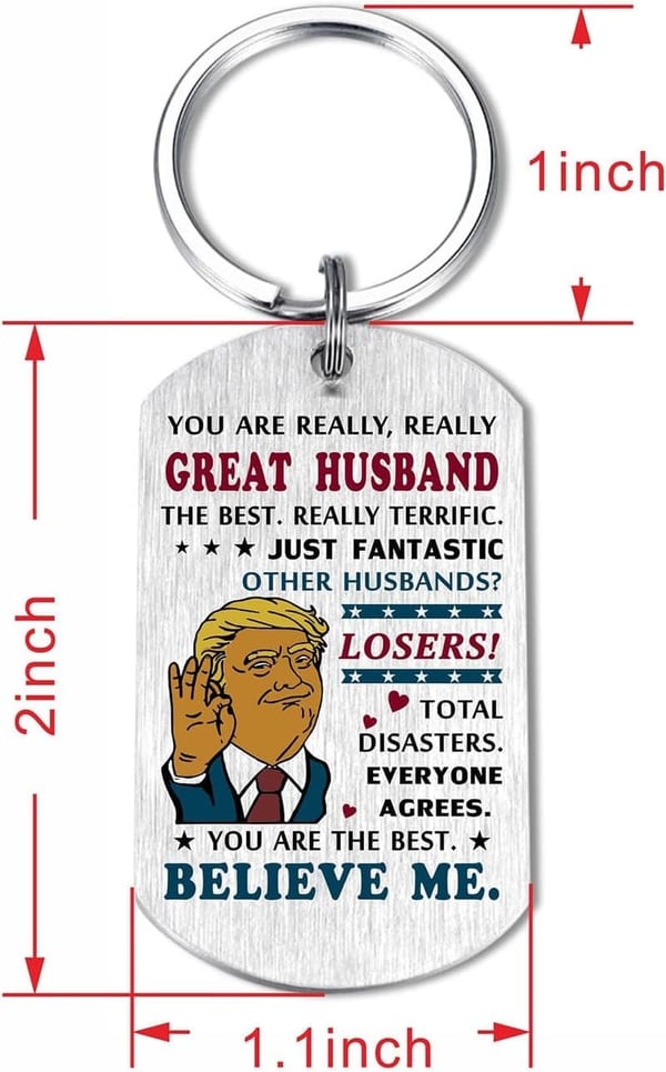 Husband Birthday Keychain - Funny Gift from Wife