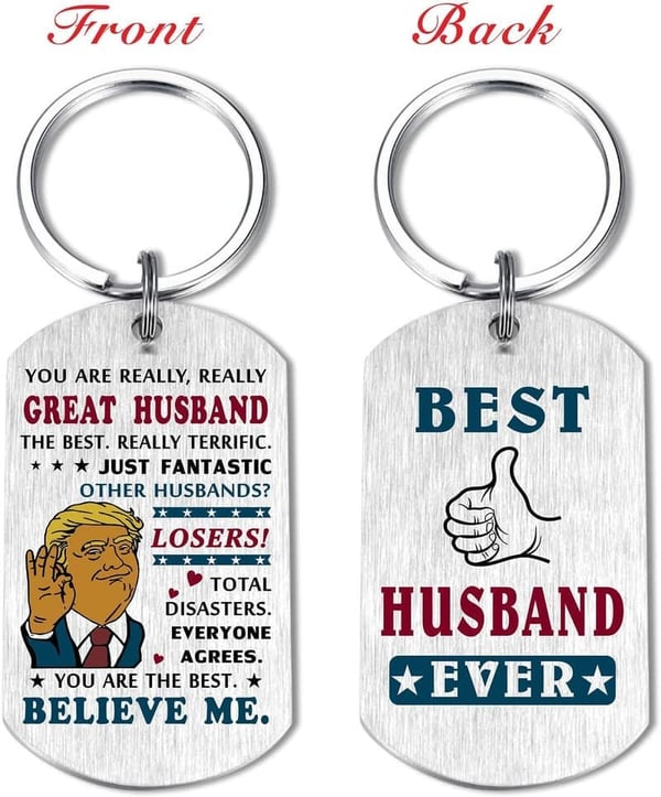 Husband Birthday Keychain - Funny Gift from Wife